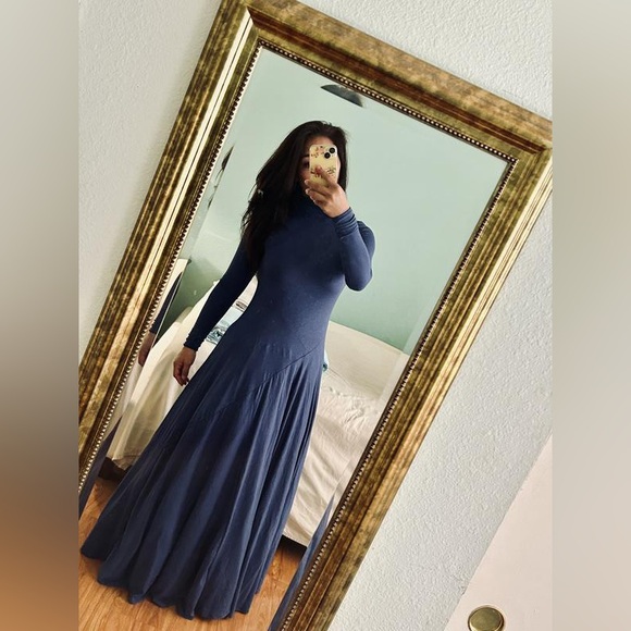 Free People Pescado Maxi Dress Blue - Picture 3 of 10